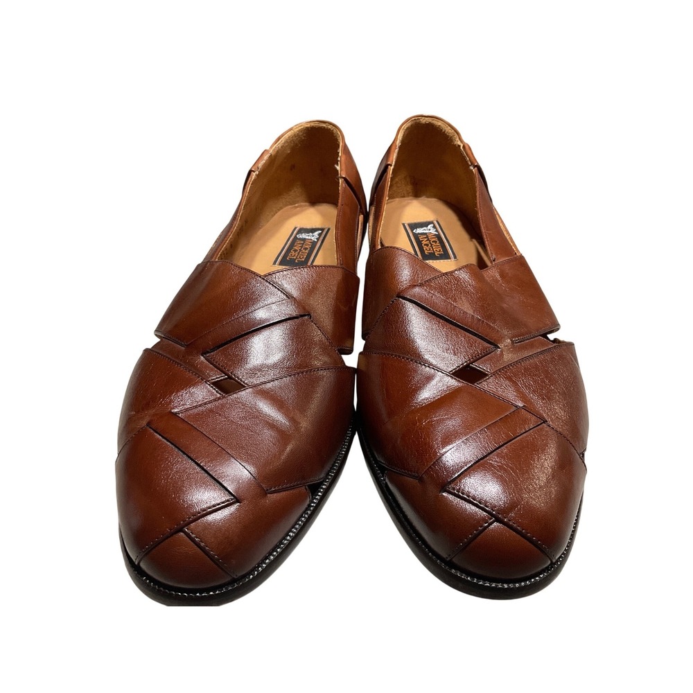Miguel Angel Mens Leather Slip On Dress shoes Made in Spain Almond Toe Size 11